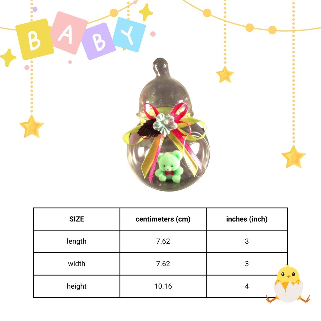 Teddy Bear in Glass Canister Baptismal Souvenir and Giveaways - Image 2
