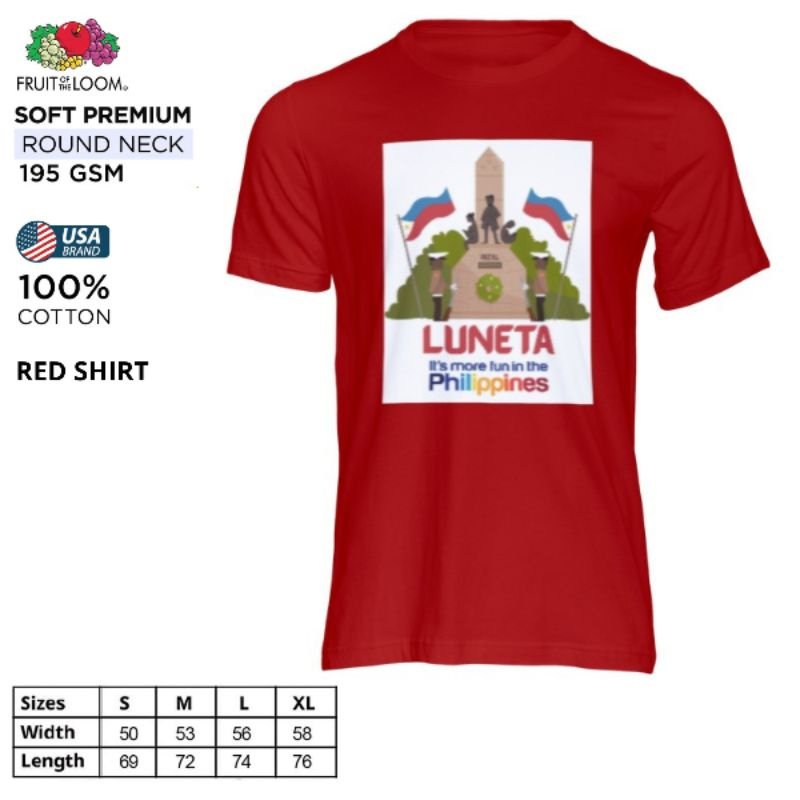 Luneta Fruit of the Loom T-Shirt Round Neck 100% Cotton - Image 2