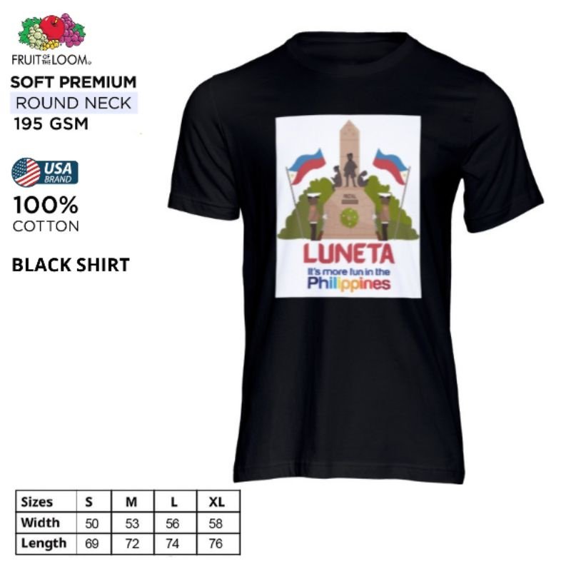 Luneta Fruit of the Loom T-Shirt Round Neck 100% Cotton - Image 3