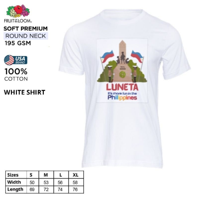 Luneta Fruit of the Loom T-Shirt Round Neck 100% Cotton - Image 4