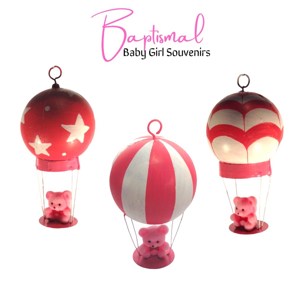 Baptismal and Birthday Souvenir and Giveaways for Baby Girl - Hot Air Balloon (Minimum order of 20pc - Image 3