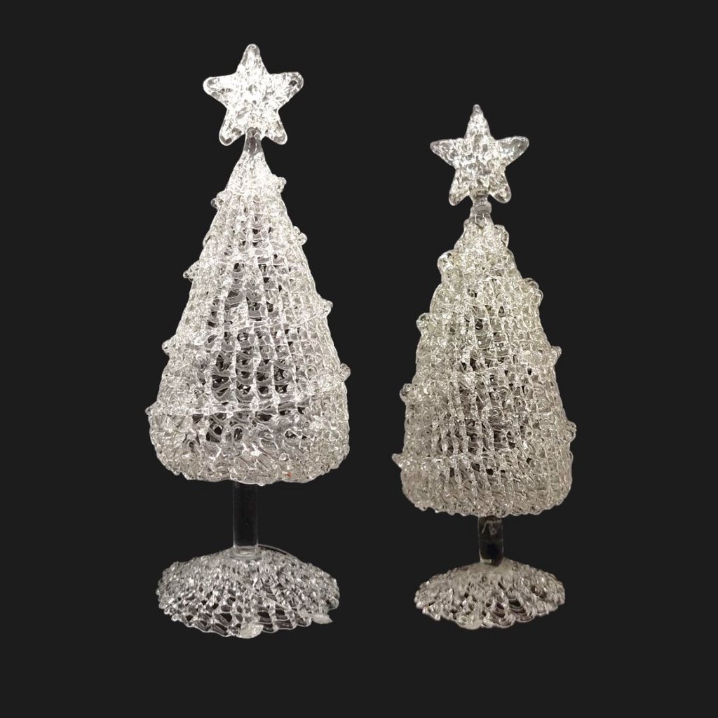 Mini Glass Christmas Tree for Table Decor - Image 3