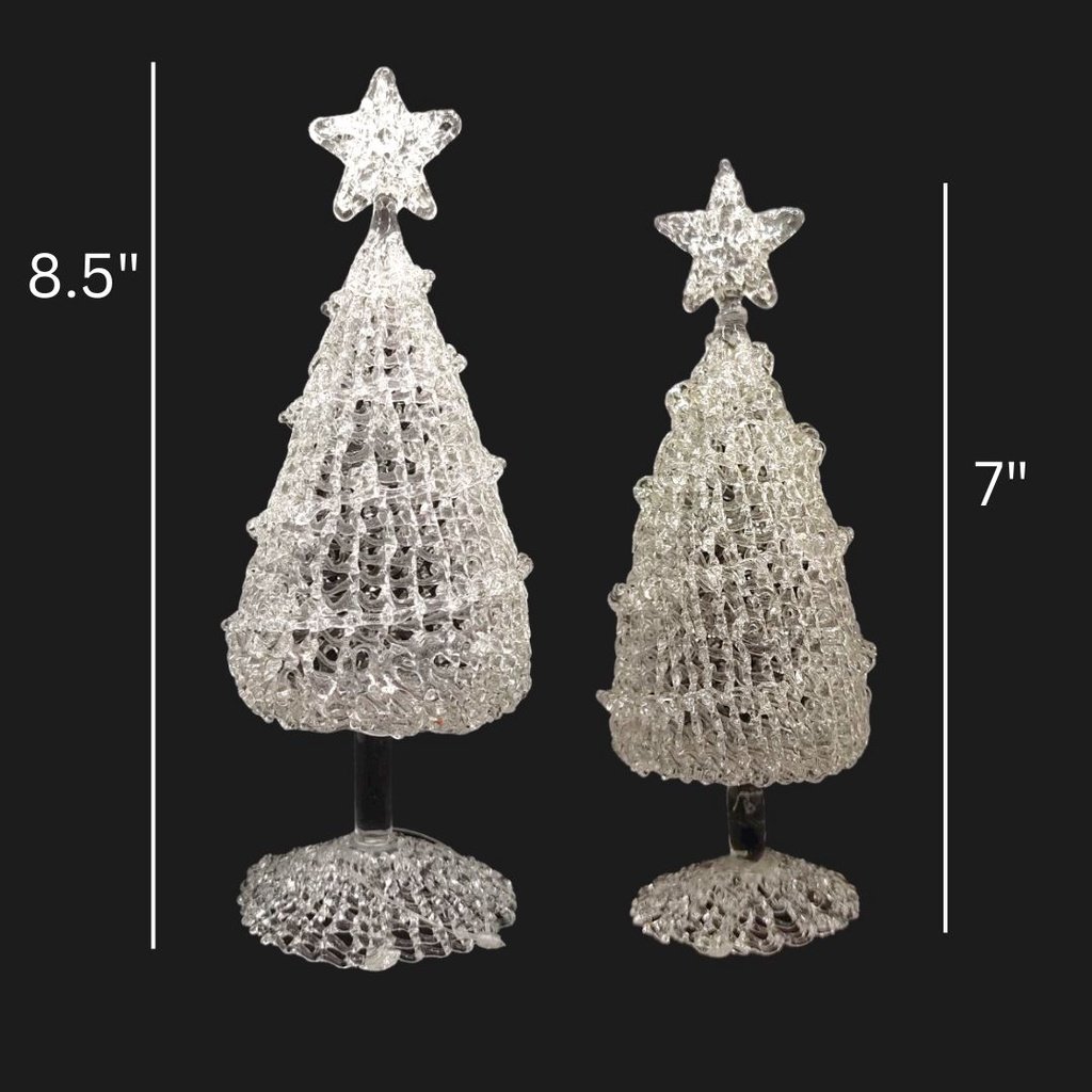 Mini Glass Christmas Tree for Table Decor - Image 4