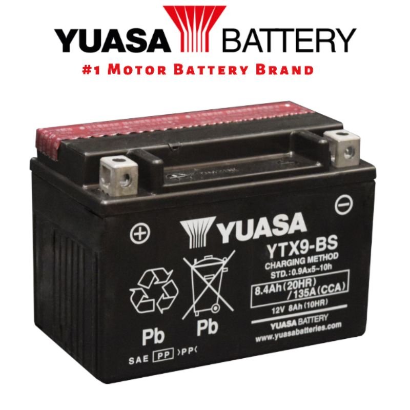 YUASA YTX9-BS Motorcycle Battery for KTM DUKE 200, Duke390, Vespa, Kymco