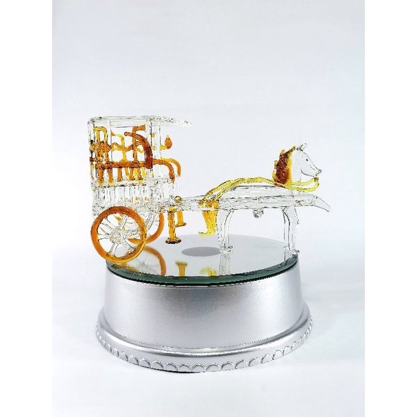Glass Kalesa Horse Figurines Home Decor Accents 8 Colors