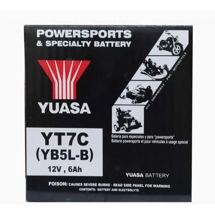 YUASA YB5L-B Motorcycle Battery - Image 5