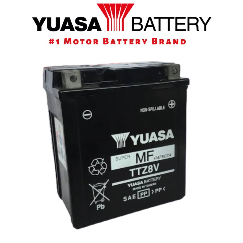 YUASA YTZ8V Motorcycle Model Battery (Best for Yamaha XMAX 300)