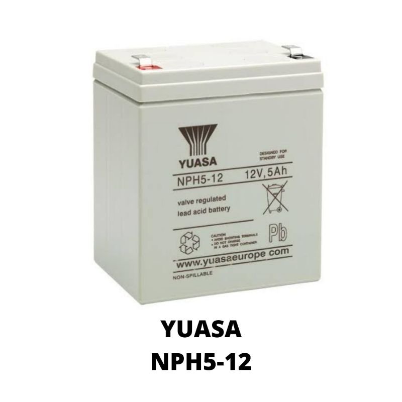 Yuasa 12V 5Ah 20hr NPH5-12 Battery 12 Volts 5 Ampere UPS replaces 12V 4.5Ah 4.5A