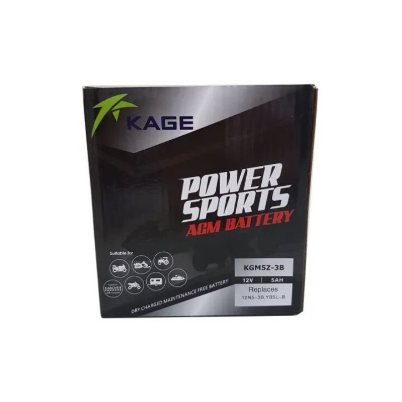 KAGE KGM5Z-3B Maintenance-Free Motorcycle Battery (12N5-3B; YB5L-B) - Image 3