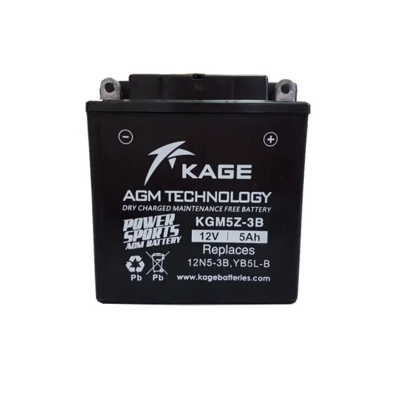 KAGE KGM5Z-3B Maintenance-Free Motorcycle Battery (12N5-3B; YB5L-B)
