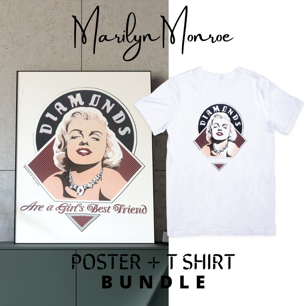 Marilyn Monroe Diamonds Fruit of the Loom T-Shirt Round Neck 100% Cotton - Image 5