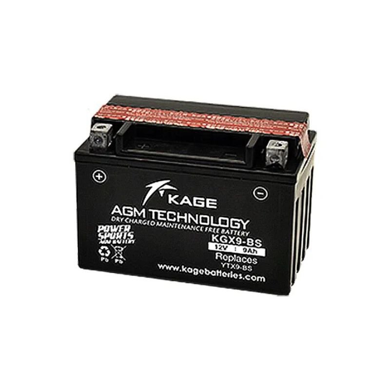 KAGE KGX9-BS Maintenance-Free Motorcycle Battery (YTX9-BS)