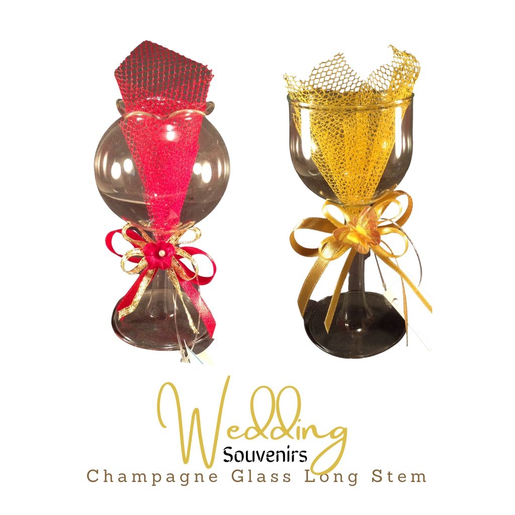 Champagne Glass Long Stem Wedding Souvenir & Giveaways (Minimum of 20 pcs) - Image 2
