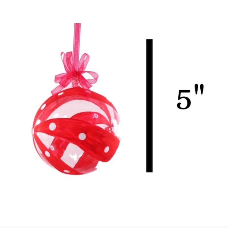 Red Handpainted Christmas Balls Big 12cm 6pcs Set - Image 6