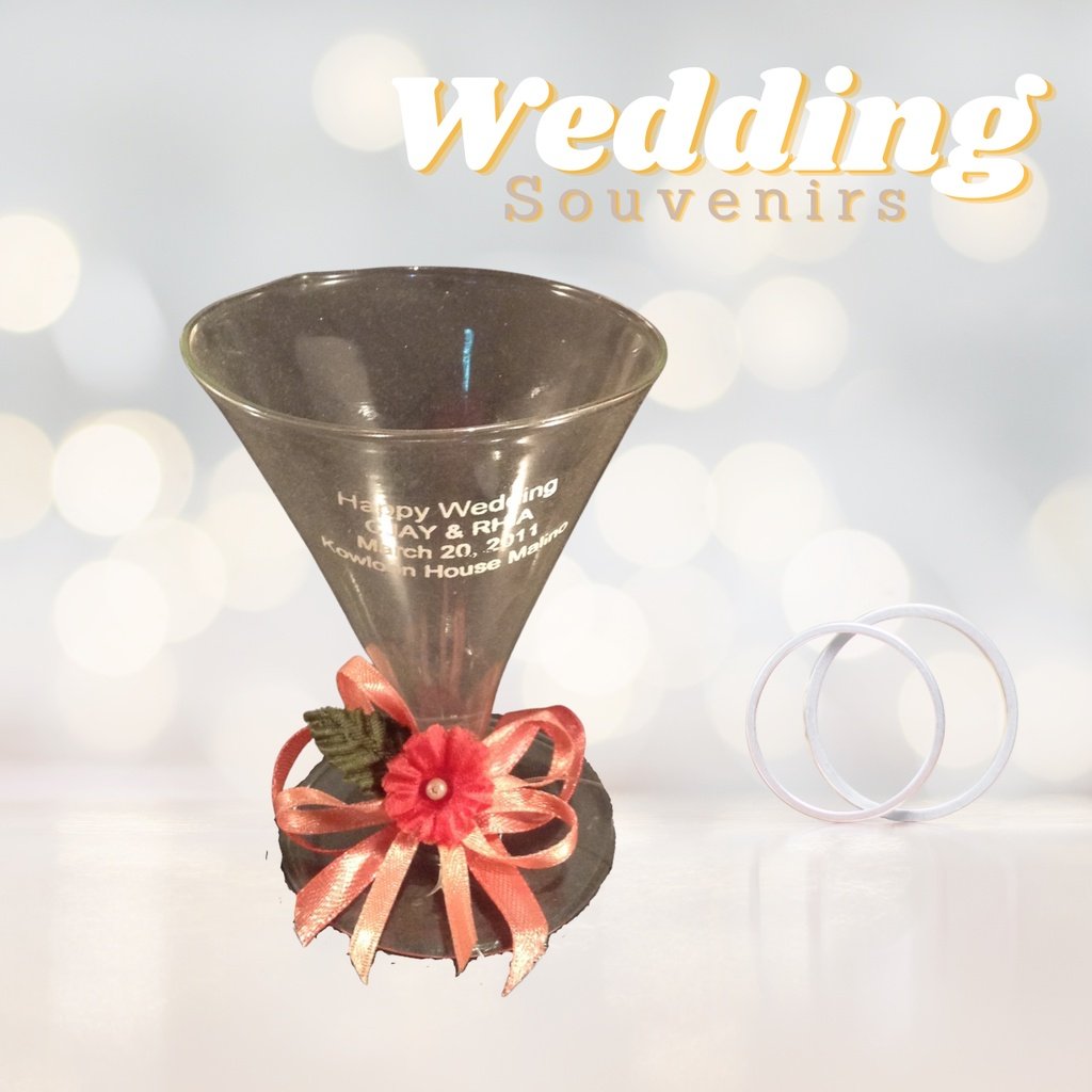 Champagne Glass V Shaped Flute Wedding Souvenir & Giveaways (Minimum of 20 pcs)
