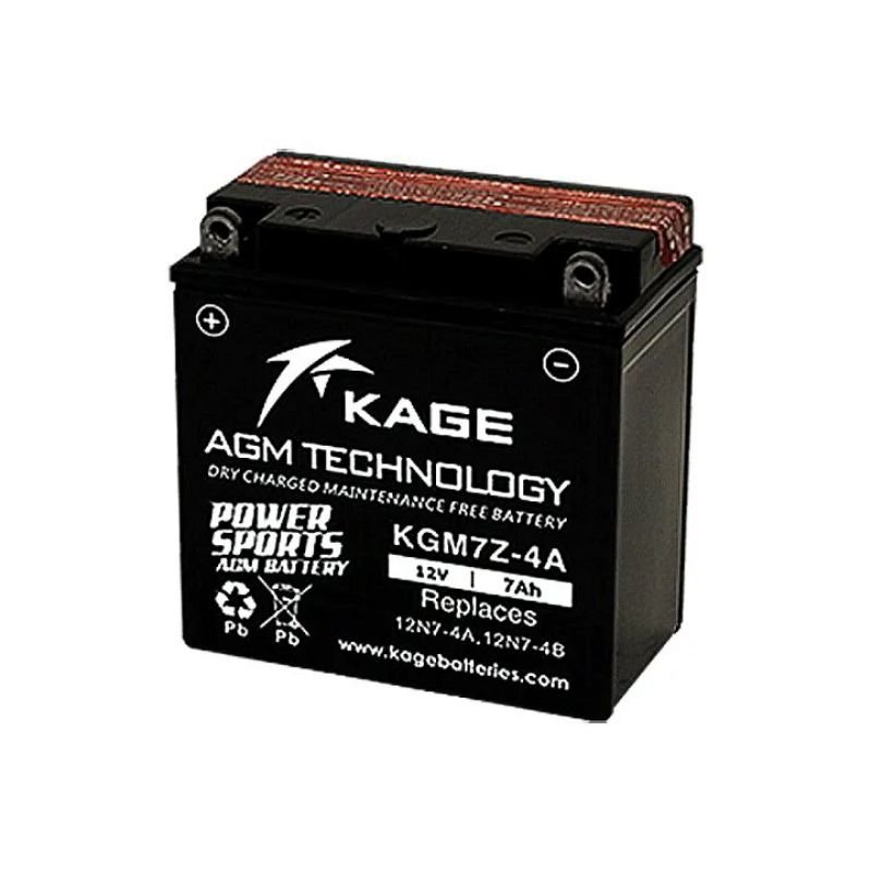KAGE KGM7Z-4A Maintenance-Free Motorcycle Battery (12N7-4A; 12N7-4B)
