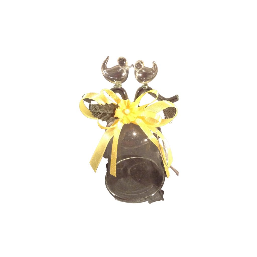 Glass Wedding Bell with Lovebirds Souvenir & Giveaways (Minimum of 20 pcs) - Image 4