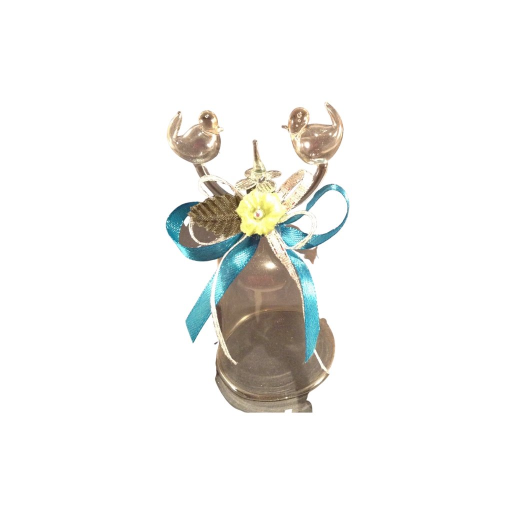 Glass Wedding Bell with Lovebirds Souvenir & Giveaways (Minimum of 20 pcs) - Image 7