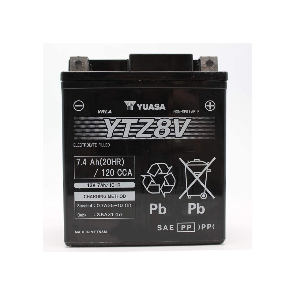 YUASA MOTORCYCLE BATTERY YTZ8V MADE IN VIETNAM