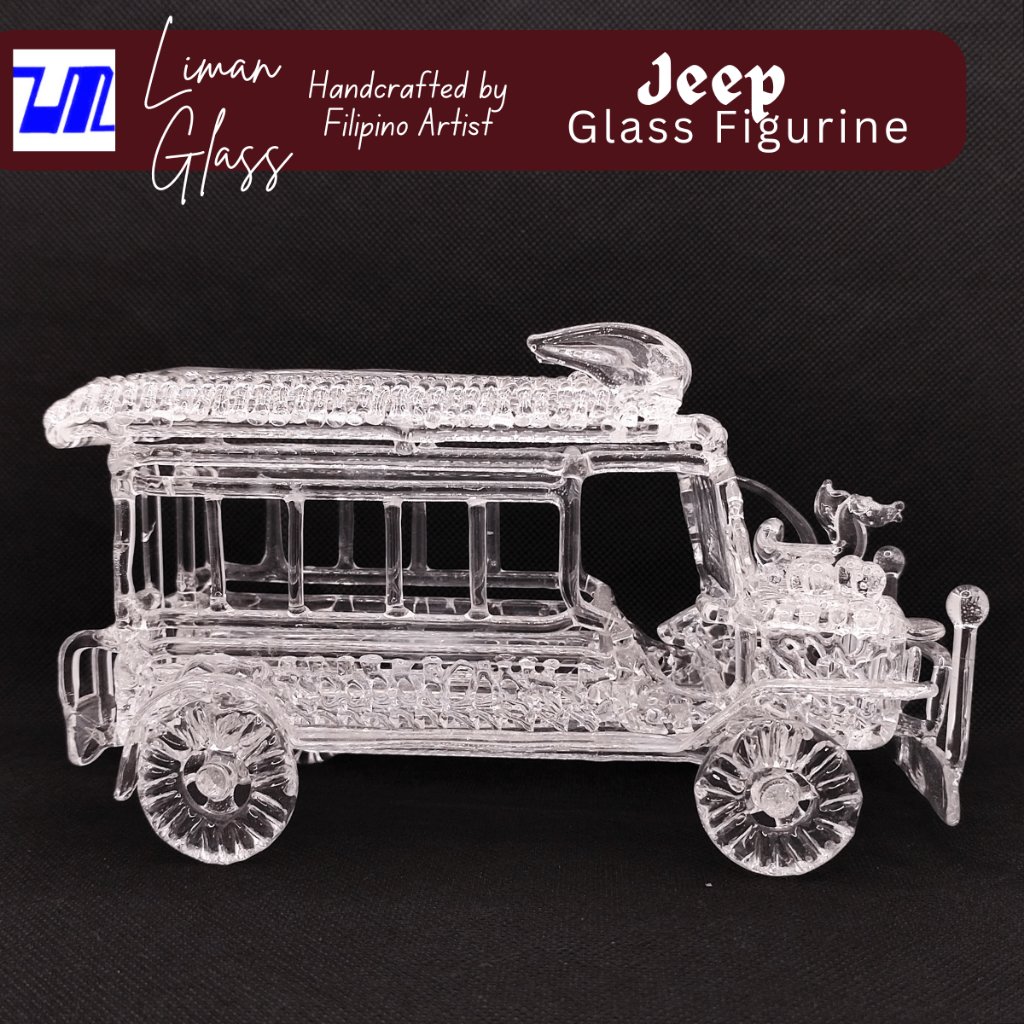 Jeep Glass Figurine Filipinana Home Decor