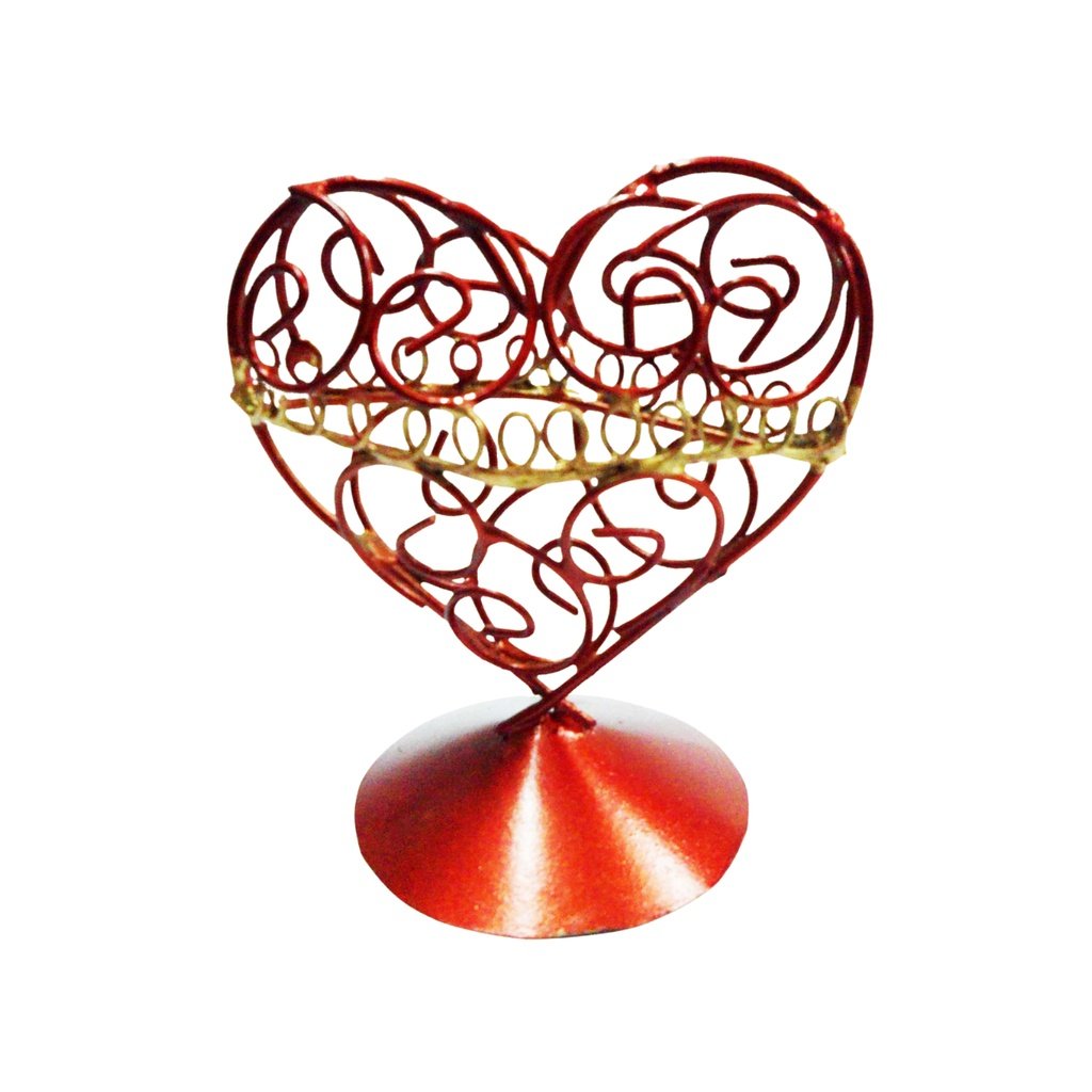 Bride and Groom in Heart Flower Base Wedding Souvenirs and Giveaways (Minimum order of 20pcs) - Image 3