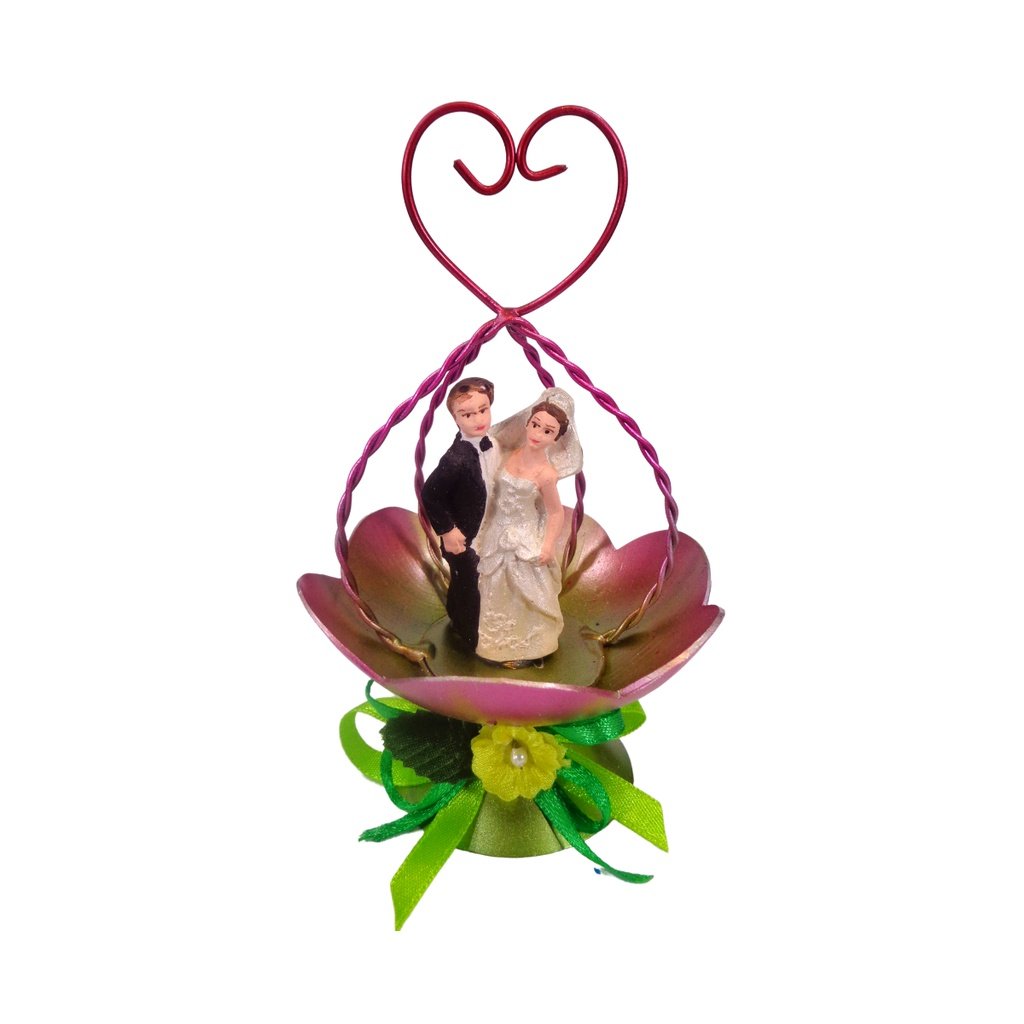 Bride and Groom in Heart Flower Base Wedding Souvenirs and Giveaways (Minimum order of 20pcs) - Image 5