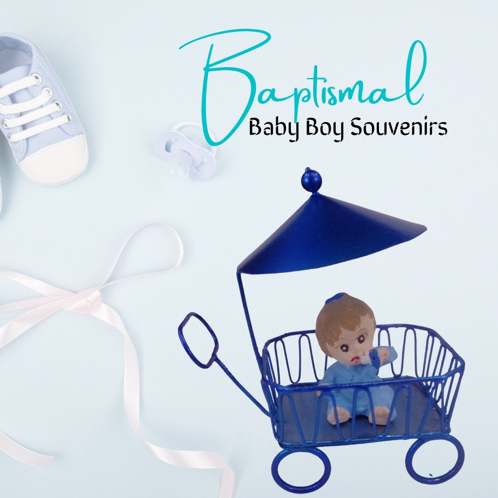 Baptismal and Birthday Souvenir and Giveaways for Baby Boy - Stroller (Minimum order of 20pcs)