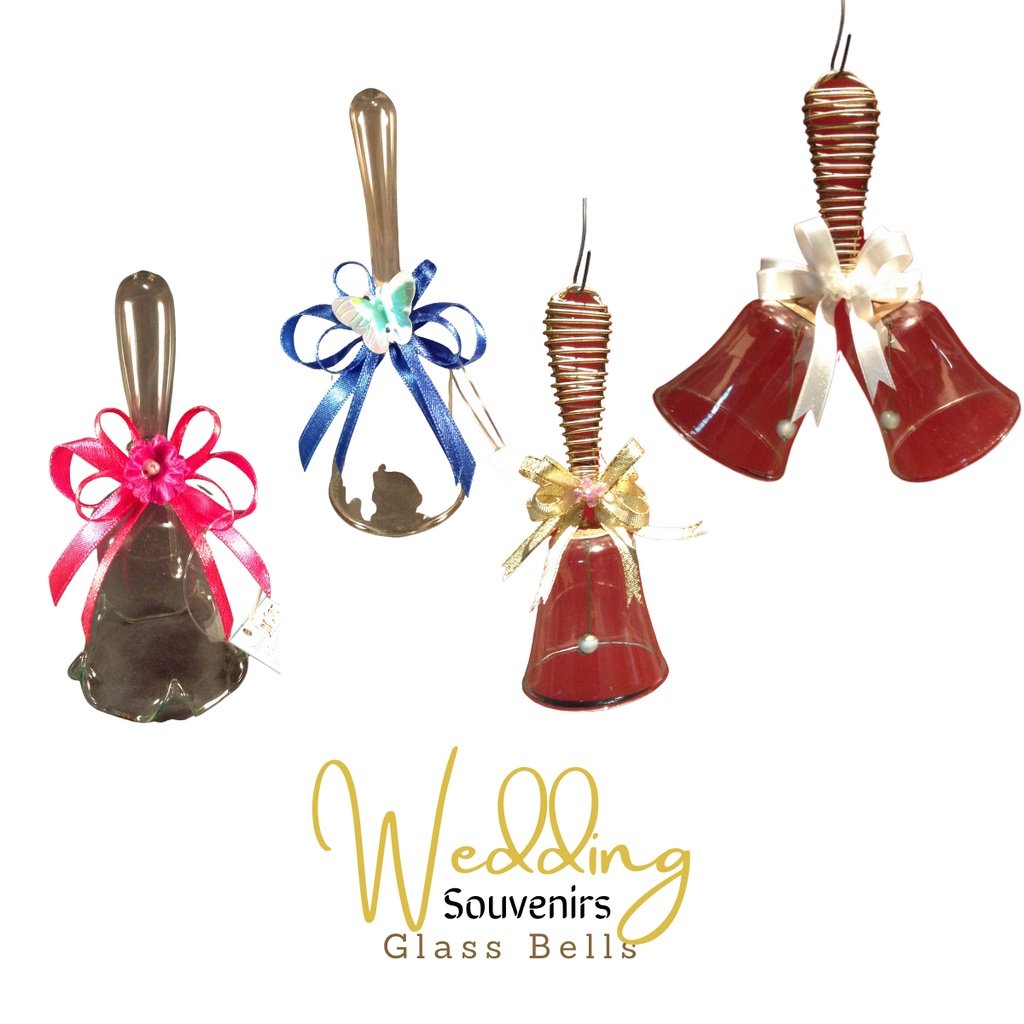 Glass Wedding Bell Souvenir & Giveaways (Minimum of 20 pcs) - Image 4