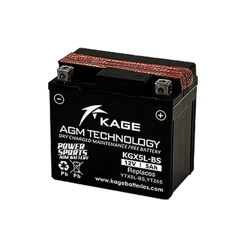KAGE KGX5L-BS Maintenance-Free Motorcycle Battery (YTX5L-BS; YTZ6S)