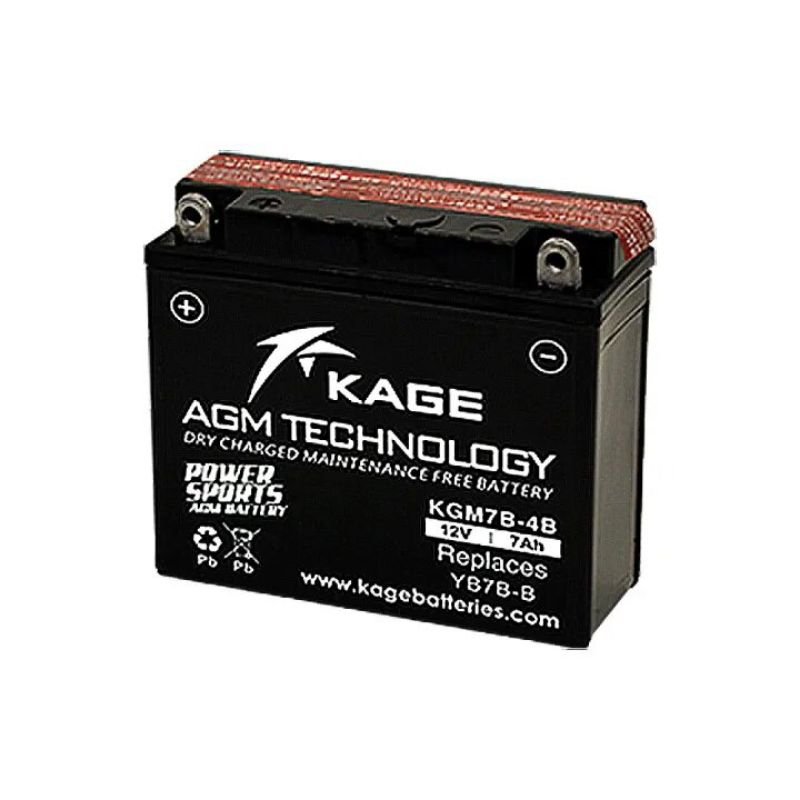 KAGE KGM7B-4B Maintenance-Free Motorcycle Battery (YB7B-B)
