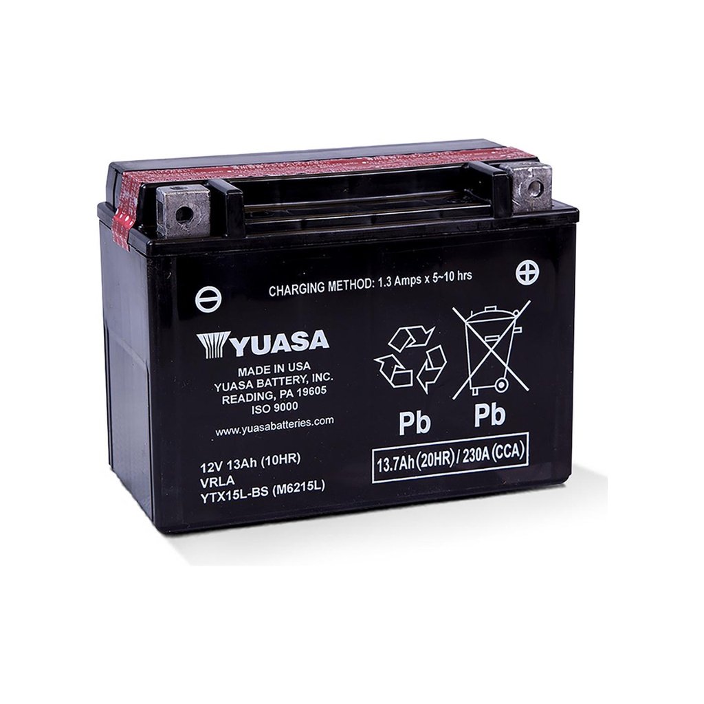 YUASA YTX15L-BS MOTORCYCLE BATTERY MADE IN USA
