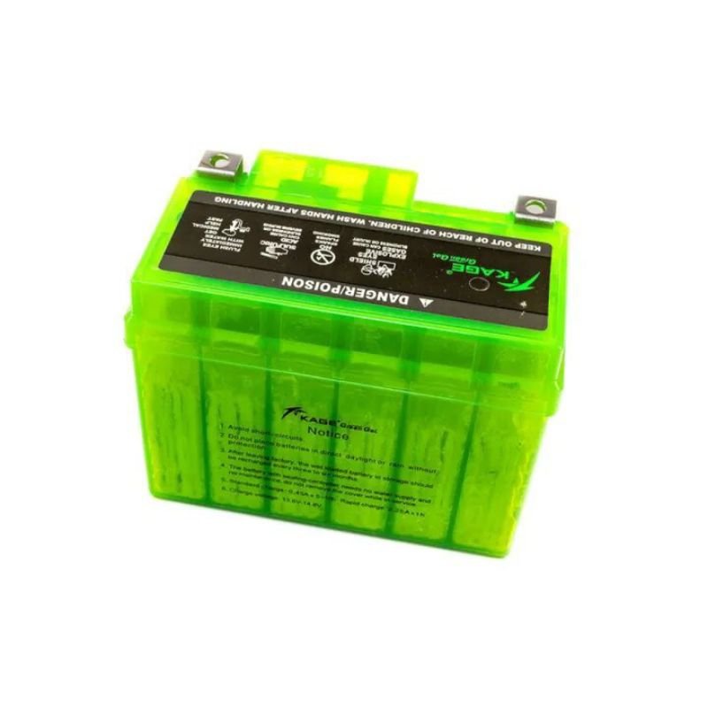 KAGE KGZ5S Green Gel Motorcycle Battery (12N4-3B GTZ5S YB4L-A YB4L-B YTX4L-BS YTZ3-BS YTZ4V YTZ5S) - Image 2