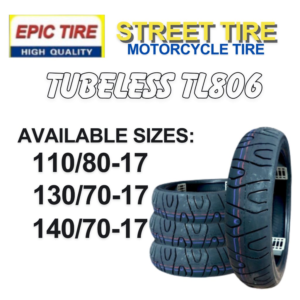 Epic Tire Street Tire Tubeless For SNIPER 150mxi, ROUSER, RAIDER R150, WAVE 60/80, 70/80, 90 - Image 7
