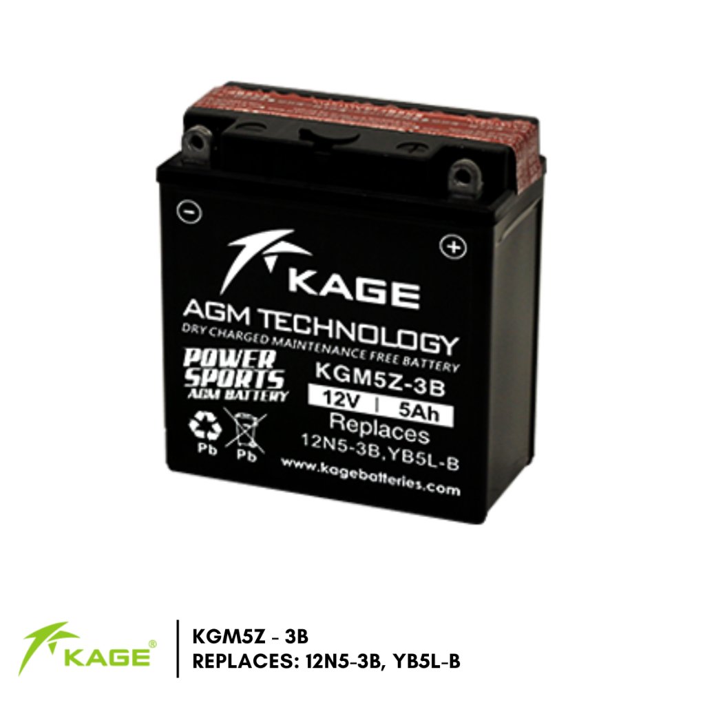 Kage Sealed KGM5Z-3B - Motorcycle Battery /Wave Alpha100, Rouser135, Curve115,Shogun110, Smash110