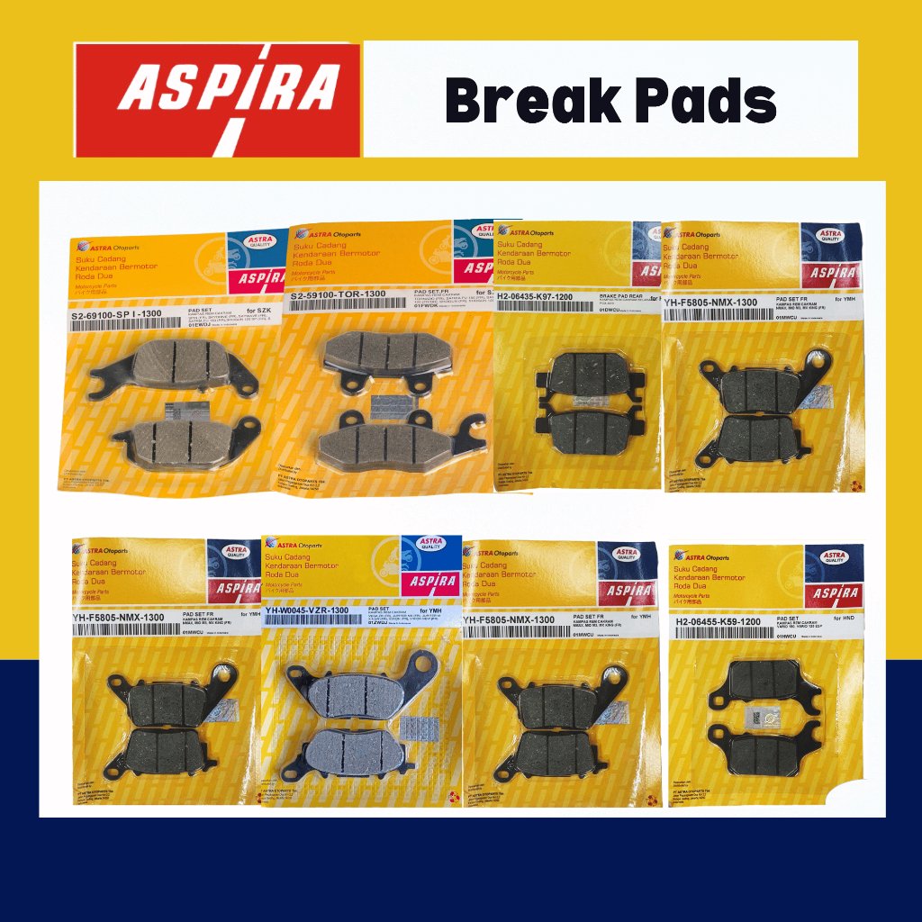 ASPIRA Break Pads for Honda PCX and ADV (Rear) - Image 2