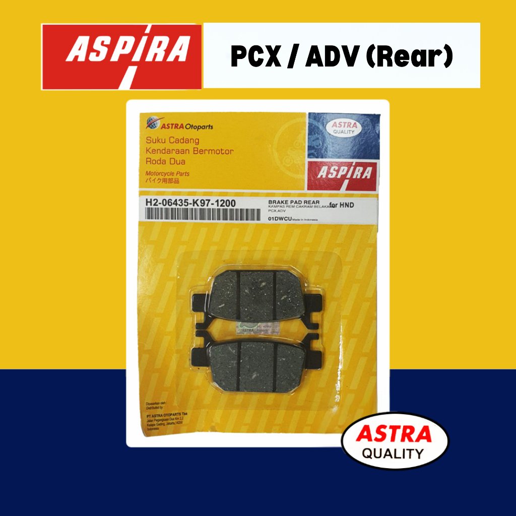 ASPIRA Break Pads for Honda PCX and ADV (Rear) - Image 3