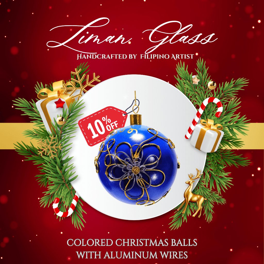 6pc Set Colored Christmas Balls Big Size Ornaments with Aluminum Wire Design - Image 4
