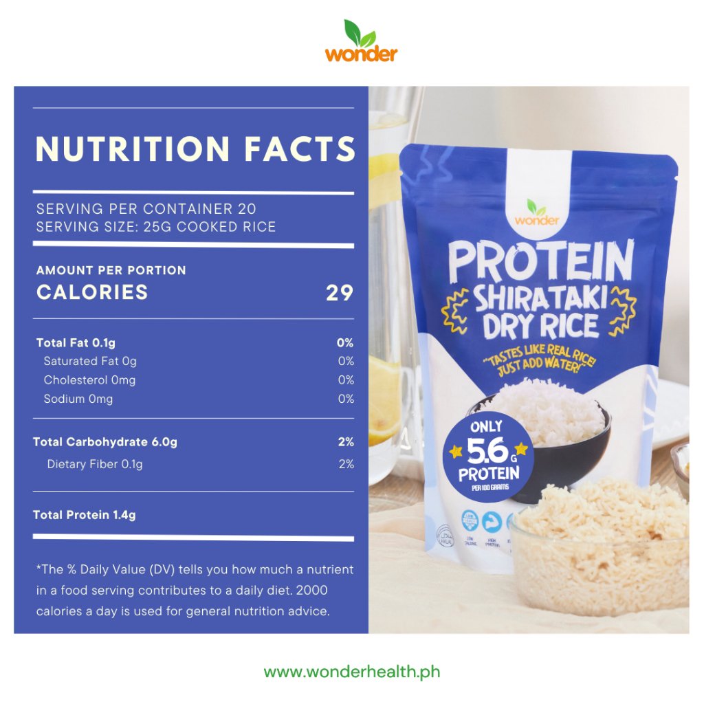 Wonder Health Wonder Protein Dry Shirataki Rice 500g - Image 4