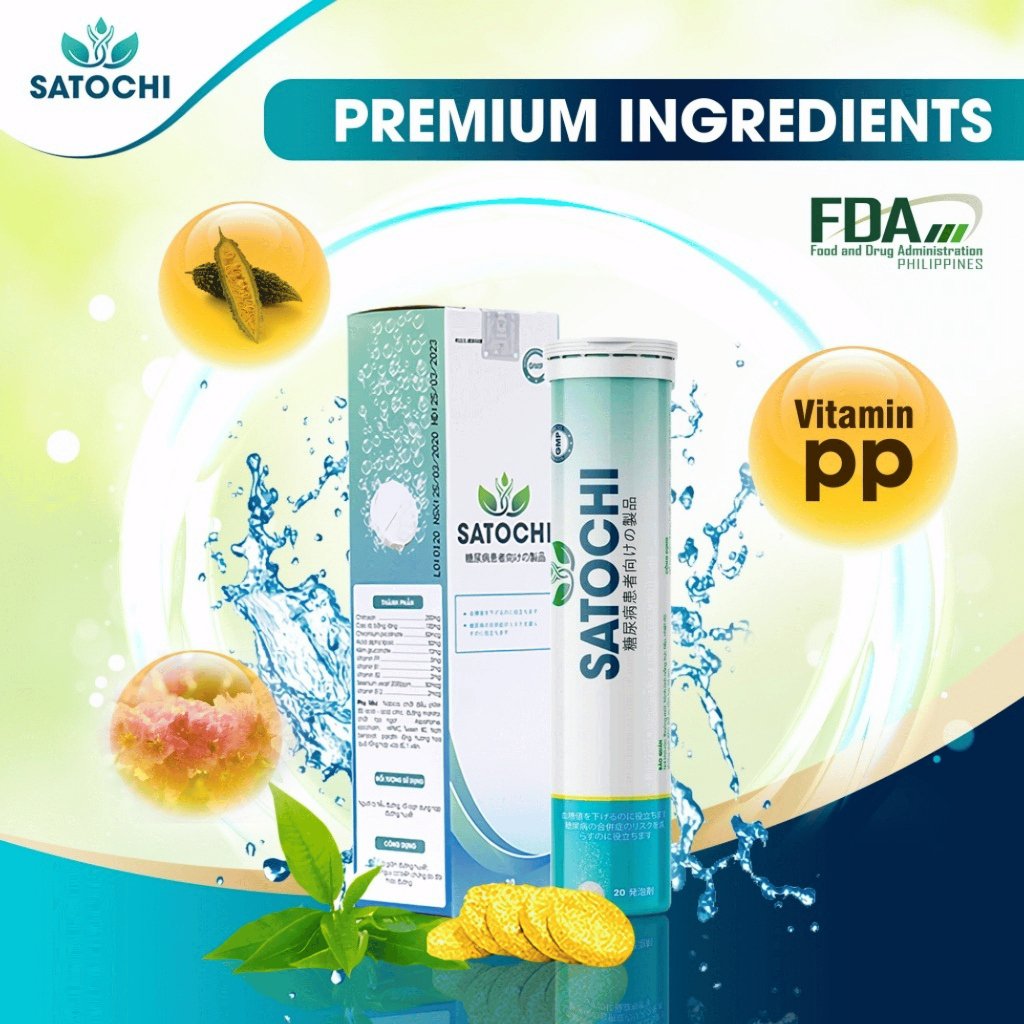 SATOCHI Japan diabetes effervescent tablets supplement for stabilizing blood sugar 20 tablets - Image 6