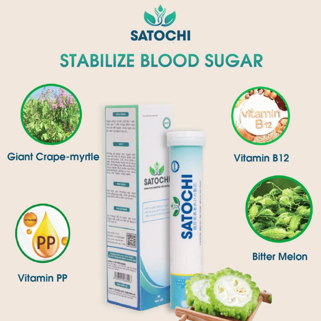 SATOCHI Japan diabetes effervescent tablets supplement for stabilizing blood sugar 20 tablets - Image 7