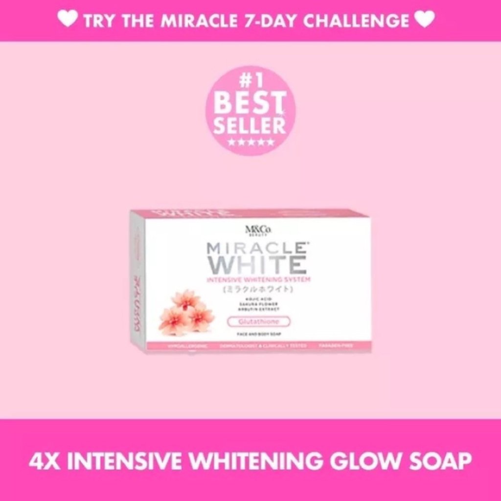4pcs. Miracle White Advanced Whitening Glutathione Soap For Face And Body - Image 3