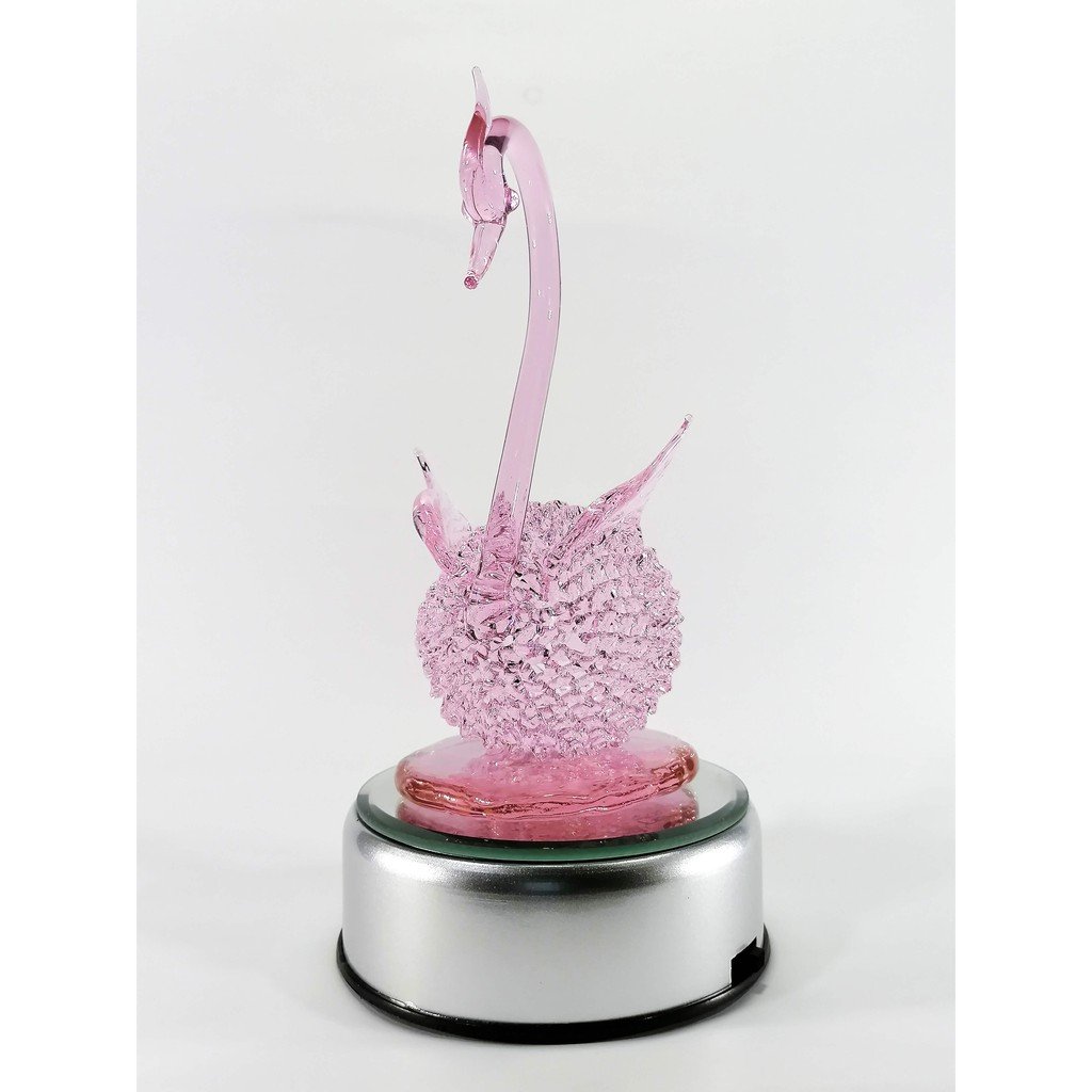 Swan Glass Figurines Home Decor Accents Anniversary Decoration 8 Colors - Image 3