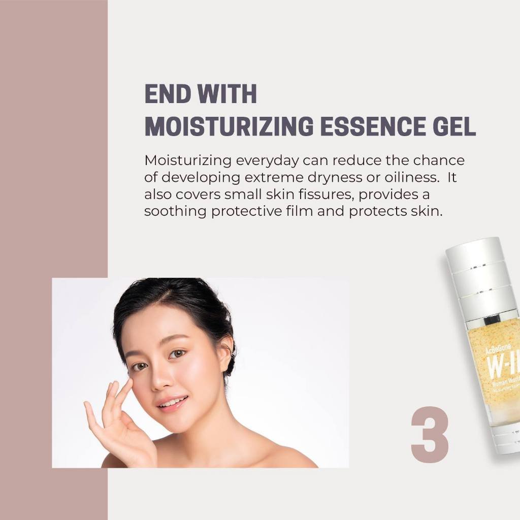 W-II Acbegone Moisturizing Essence Gel 30mL (NEW PACKAGING) - Image 5