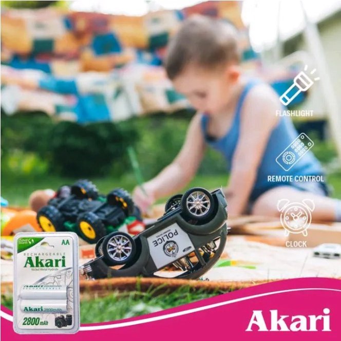 Akari Rechargeable Battery AA (ARB2800MH-BP2) - Image 4