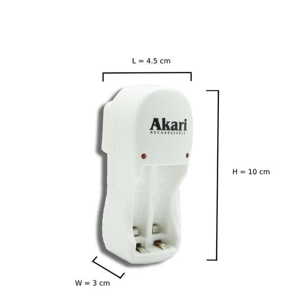 Akari Rechargeable Automatic Battery Charger with Free 2pc Rechargeable Battery (ARBC 803) - Image 5