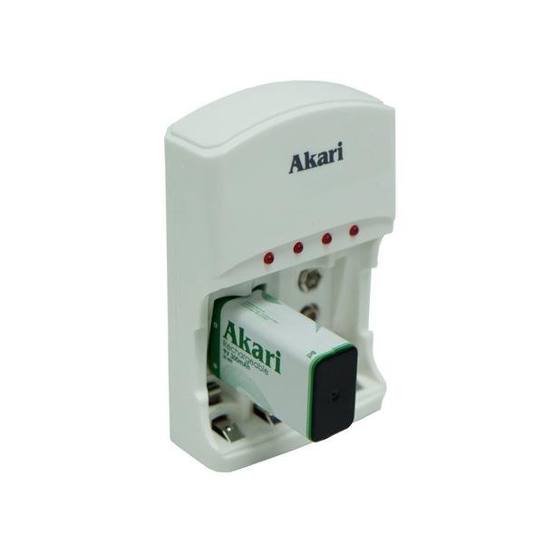 Akari Battery Charger with 4pc Rechargeable Batteries compatible with AA, AAA and 9 volts (ARBC 804) - Image 6
