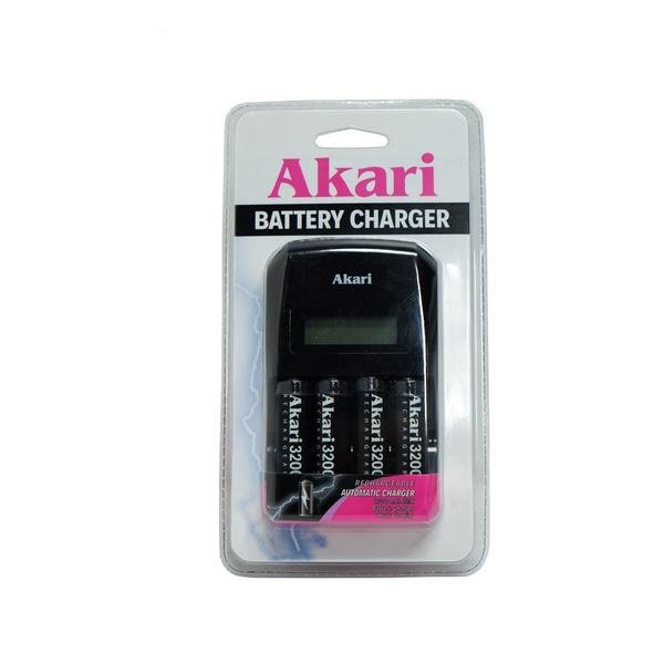Akari Automatic Fast Battery Charger with LCD Display Free 4pc Rechargeable Battery (ARBC 805) - Image 4