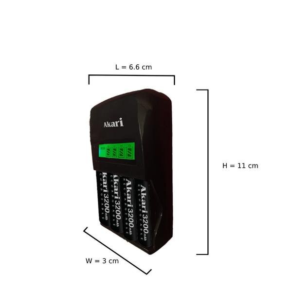 Akari Automatic Fast Battery Charger with LCD Display Free 4pc Rechargeable Battery (ARBC 805) - Image 9