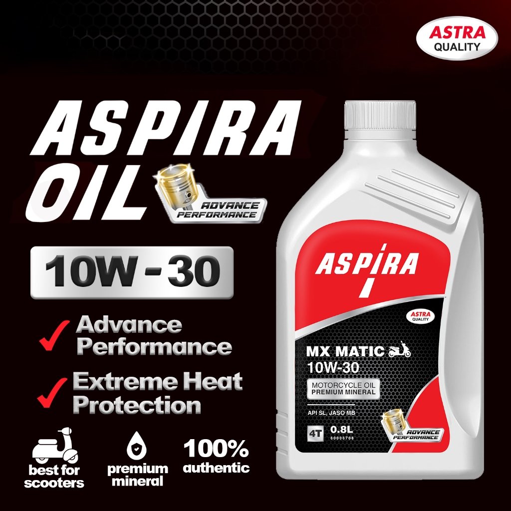 Aspira Motorcycle Oil MX Matic 4T 10W-30/ 10W-40 / 15W-40 / 20W-40 - Motorcycle & Scooter Oil - 0.8L - Image 5