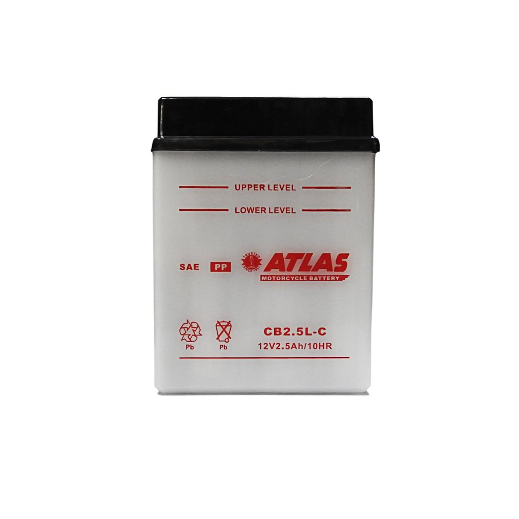 Atlas CB2.5L-C High Performance Low Maintenance Motorcycle Battery